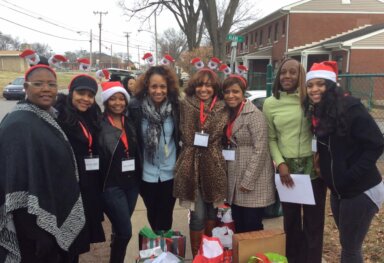 Andrew Jackson Courts Residents Lead Coat Drive