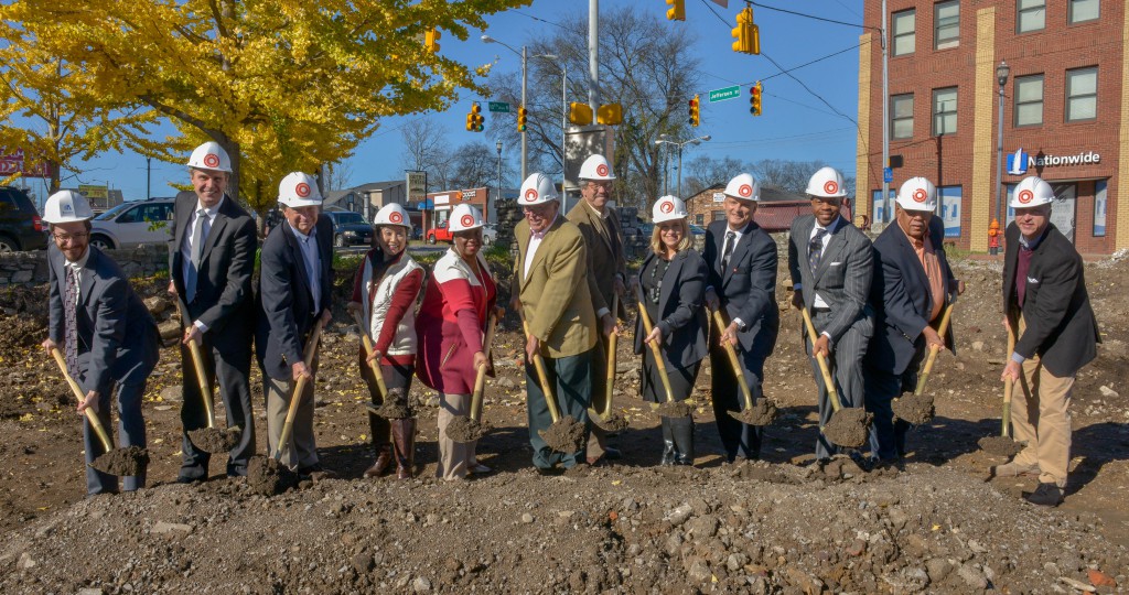 Mayor Megan Barry and MDHA break ground on 10th & Jefferson November 20, 2015 in Nashville, Tenn.