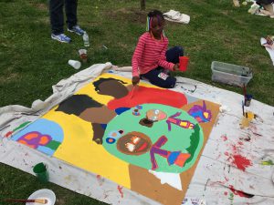 Youth at Cheatham Place Create Murals for MDHA Construction Site